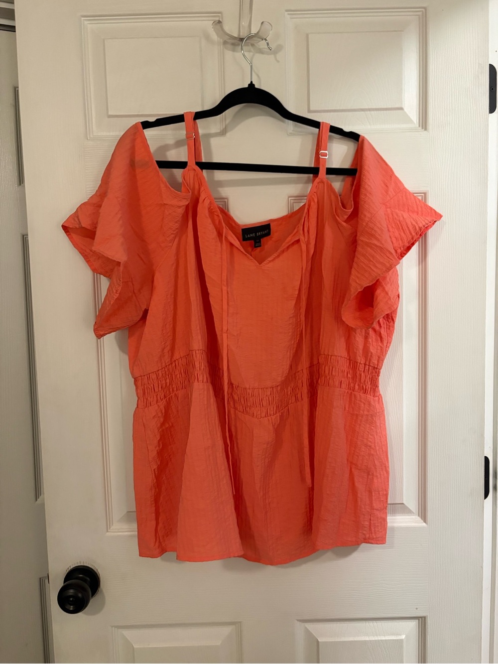 Lane Bryant Coral Cold-Shoulder Camisole Top